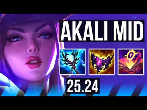AKALI vs SYNDRA (MID) | Good KDA: 19/1/1 | KR Diamond | 25.24