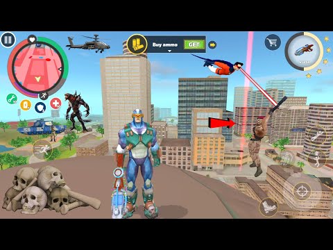 Rope Hero: Vice Town (Rope Hero Fight MAD JOE) Super Hero Hit with Eye Laser - Android Gameplay HD
