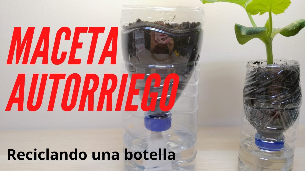 ♻️♻️ La MEJOR MACETA AUTORRIEGO reciclando una botella PET - Fácil de hacer en casa