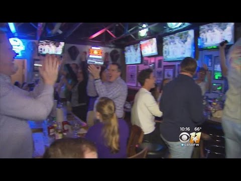 Fans Celebrate In Fort Worth After Watching TCU Win NIT Title