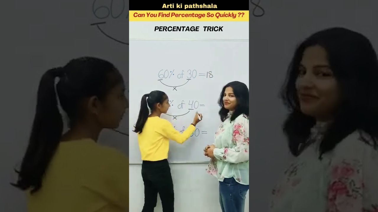 😲Can You Find Percentage So Quickly?? Percentage Trick #mathstricks #shorts #percentage #shortsfeed