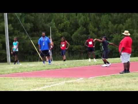 Roman Mitchell 45 43m Winning Javelin Throw