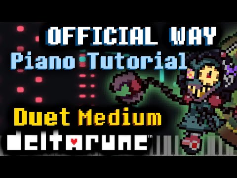 Deltarune Chapter 3 - OFFICIAL WAY - Piano Tutorial - Duet, Medium difficulty