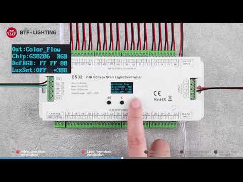 BTF-LIGHTING PIR Sensor Stair Light ES32 Controller Kit  Tutorial Video