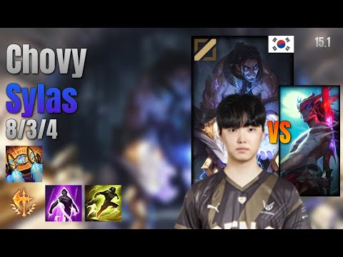 Chovy Mid Sylas vs Yone lol KR solo rank Full Game 15.1 | 쵸비 사일러스 vs 요네