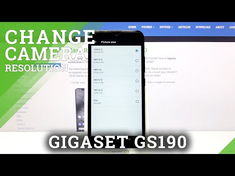 Choose Photo Size in Camera Main Settings - GIGASET GS190