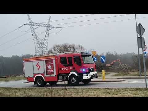 🚒 Przejazd alarmowy GBA Rt Renault D16 JRG Sokołów Podlaski do zdarzenia.