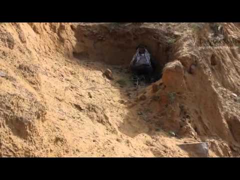 A sand cave as a shelter