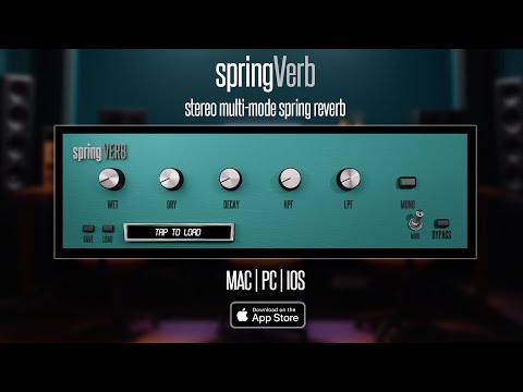 springVerb - Cross-platform Multi-mode Stereo Spring Reverb Plug-in