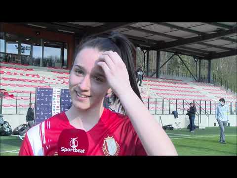 Interview mit Standard Lüttich Spielerin Loredana Humartus nach dem 3-1 Sieg gegen Club Brugge YLA.