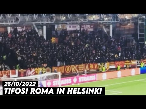 TIFOSI ROMA IN HELSINKI || Hjk Helsinki vs As Roma 28/10/2022
