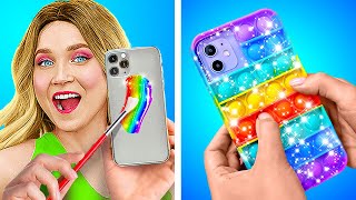 COOL PHONE HACKS AND DIY ART TRICKS FOR PHONE CASES || DIY Ideas For Your Phone By 123 GO! Like