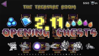 Geometry Dash 2.11 - Opening All New Demon Chests! (Orbs, Diamonds, Shards, Icons & More!)