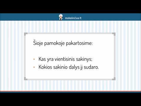 Vientisinis sakinys. Sakinio dalys