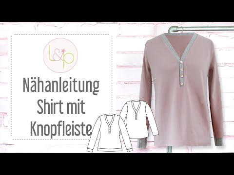 Nähanleitung lillesol Shirt mit Knopfleiste - ein Jerseyshirt mit Knöpfen nähen