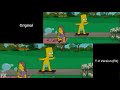 Bart Skating Naked Original Vs FX Version Fourth Of July Special