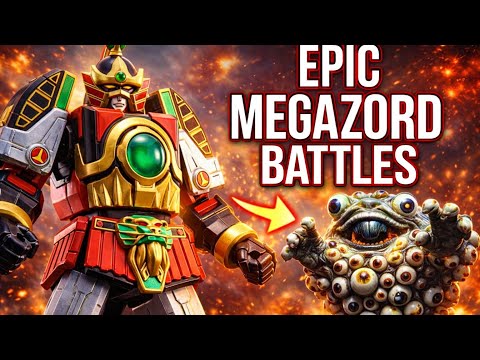 Power Rangers: Thunder Megazord & Dragonzord vs Classic MMPR Monsters!