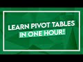 Pivot Table Tutorial - Learn PivotTables in 1 Hour - Excel Crash Course