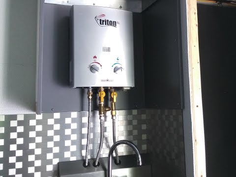 E11 – Camp Chef Triton Portable Water Heater - Cargo Trailer Conversion To Travel Trailer