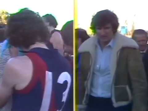 3/4 quarter time huddle for the Prahran Vs Coburg 1979 game at Toorak Park
