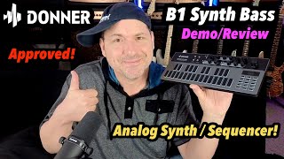Video thumbnail for Donner B1 Analog Bass Synthesizer & Sequencer Demo and Review by Hank Coffey