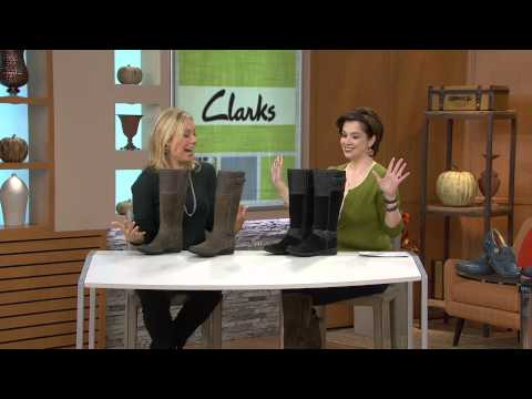 Clarks Tall Shaft Suede Boots - Whistle Woven with Jacque Gonzales