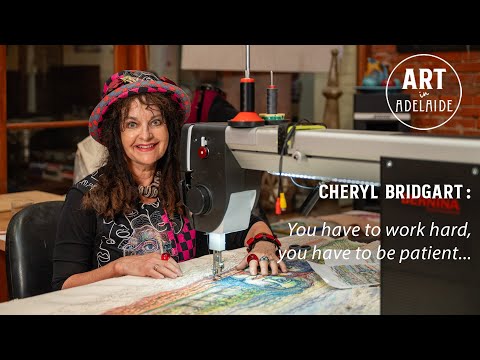 Cheryl Bridgart, South Australian freehand machine embroidery textile artist in Beltana Studio