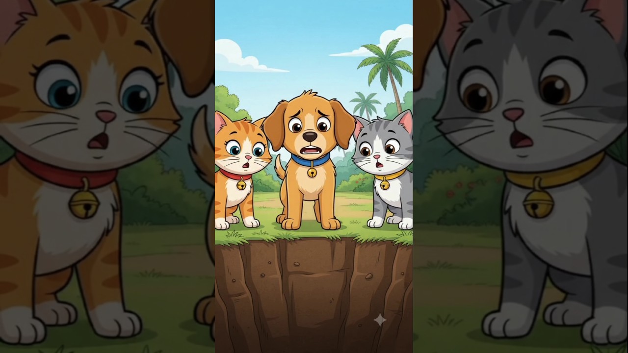 🐶🐱🐱 മൂന്ന് കൂട്ടുകാർ  ഒരു കുഞ്ഞു സൗഹൃദ കഥ #MalayalamShorts #Cartoon #Kids video #Friendship #Shorts