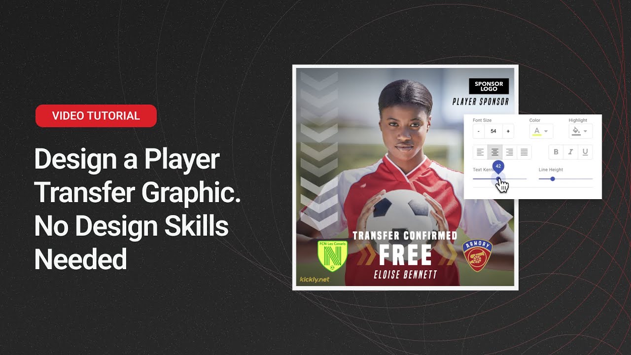 Design a Professional-looking Player Transfer Graphic | No Design Skills Needed