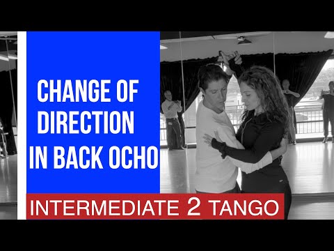 Intermediate tango: Basic change of direction in back ocho with George & Jairelbhi Furlong