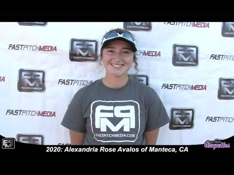 2020 Alexandria Rose Avalos 2nd Base, Pitcher and Outfield Softball Skills Video - Grapettes