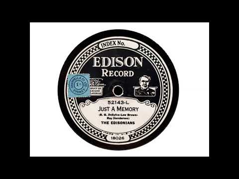 EXPERIMENTAL TRANSFER - The Edisonians - Just a Memory (De Sylva, Brown & Henderson) (1927)