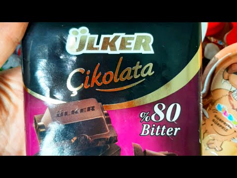 We opened delicious delicious rich milk Ülker dark chocolate, ASMR video