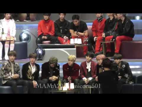 BTS Reaction To The Announcement  Of  MAMA 2016 ARTIST OF THE YEAR