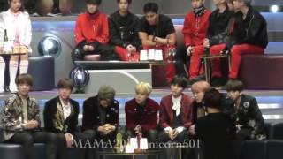 BTS Reaction To The Announcement  Of  MAMA 2016 ARTIST OF THE YEAR