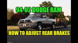 1994-2002 DODGE RAM Adjusting rear DRUM brakes