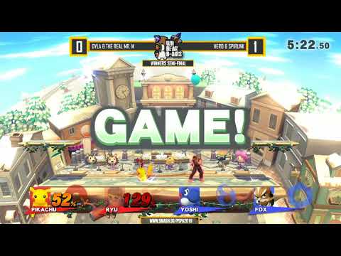 PSpA 2018 - Dyla & The Real Mr. M vs Hero & Spirunk - Winners Semi-Final - Super Smash Bros. for Wii