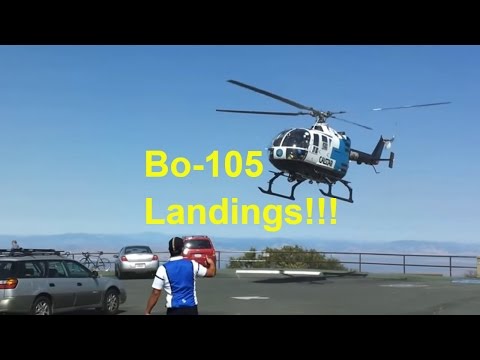 Bo-105 Bolkow Helicopter Landings NO MUSIC!!! ✓