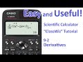 ClassWiz Calculator Tutorial Calculus 9 2 Derivatives
