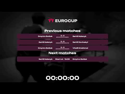13:15 Dmytro Batiuk - Vitalii Krokhmal 27.08.2023 TT Euro.Cup Ukraine Professional. TABLE 3