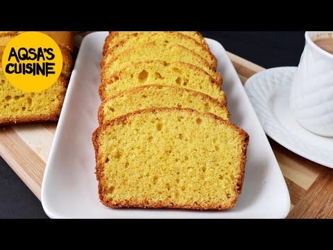 NO BUTTER 2 WAY PLAIN TEA CAKE RECIPE || WITH/WITHOUT OVEN || PERFECT RECIPE ||by Aqsa's Cuisine