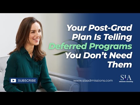 Your Post-Grad Plan Is Telling Deferred Programs You Don't Need Them
