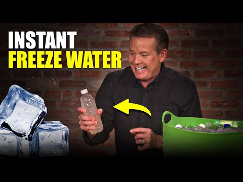 Part of a video titled Instant-Freeze Water Bottles! - YouTube