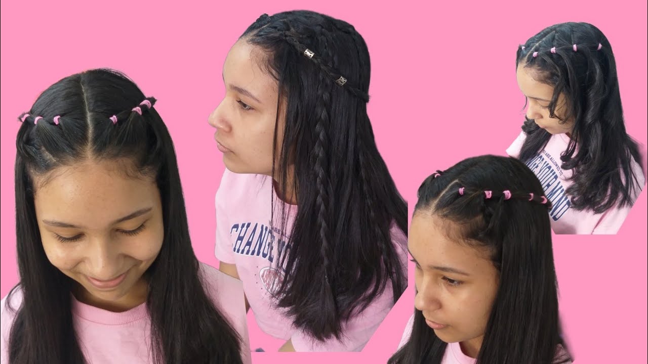 Penteados  simples e fáceis usando elástico