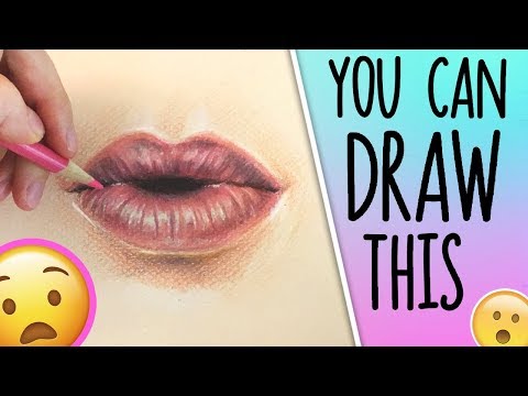 HOW TO DRAW REALISTIC LIPS - You CAN do This! - Easy...
