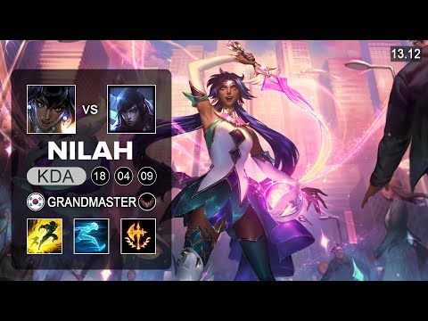 Nilah vs Aphelios ADC - KR Grandmaster - Patch 13.12 Season 13