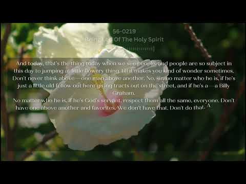 56 0219 Being Led Of The Holy Spirit