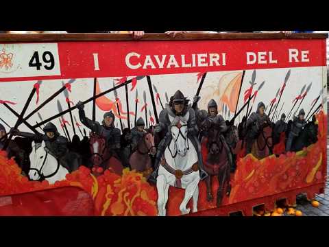 Carri da getto al Borghetto - Carnevale Ivrea 2017