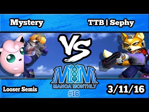 MM16 [LS] TTB | Sephy (Fox) vs Mystery (Jiggs, Sheik) SSBM