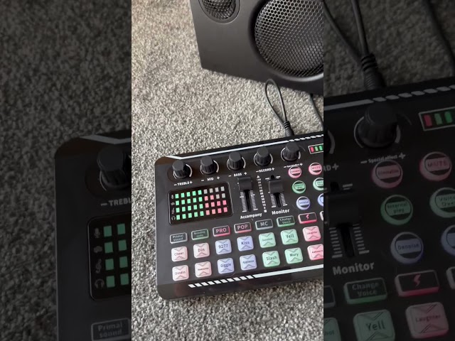 Vídeo relacionado con Audiomixer für Streaming, Soundboard-Mixer,PC-Audio-Interface | Kompaktes PC-Interface, praktischer tragbarer DJ-Sound-Controller für den Streaming-Einsatz